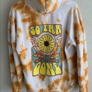 mushroom hoodie tie dye